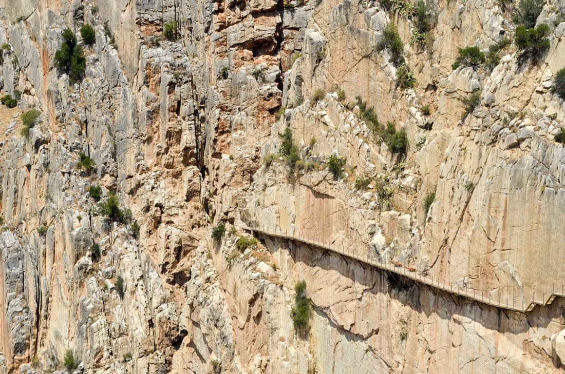 Passerelle suspendue vertigineuse du Caminito del Rey