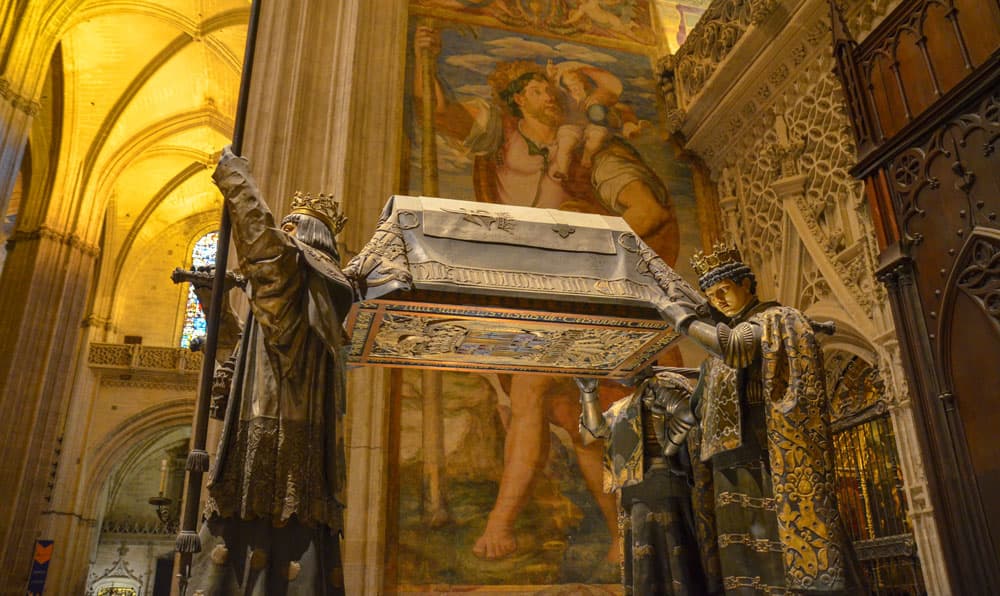 Détail du tombeau de Christophe Colomb