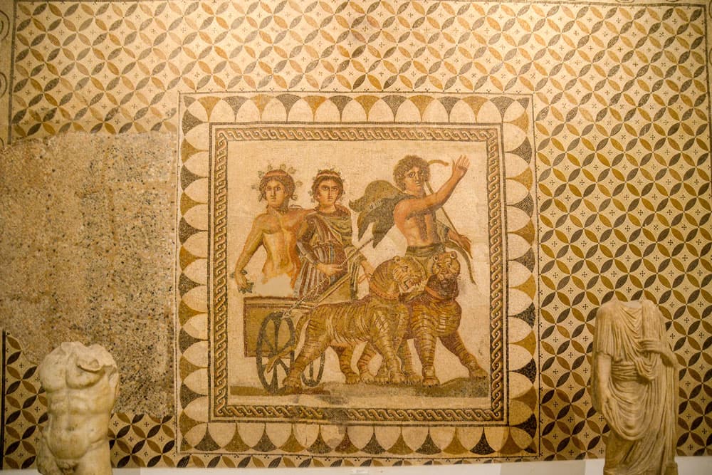Mosaïque romaine à Italica au Musée Archéologique de Séville
